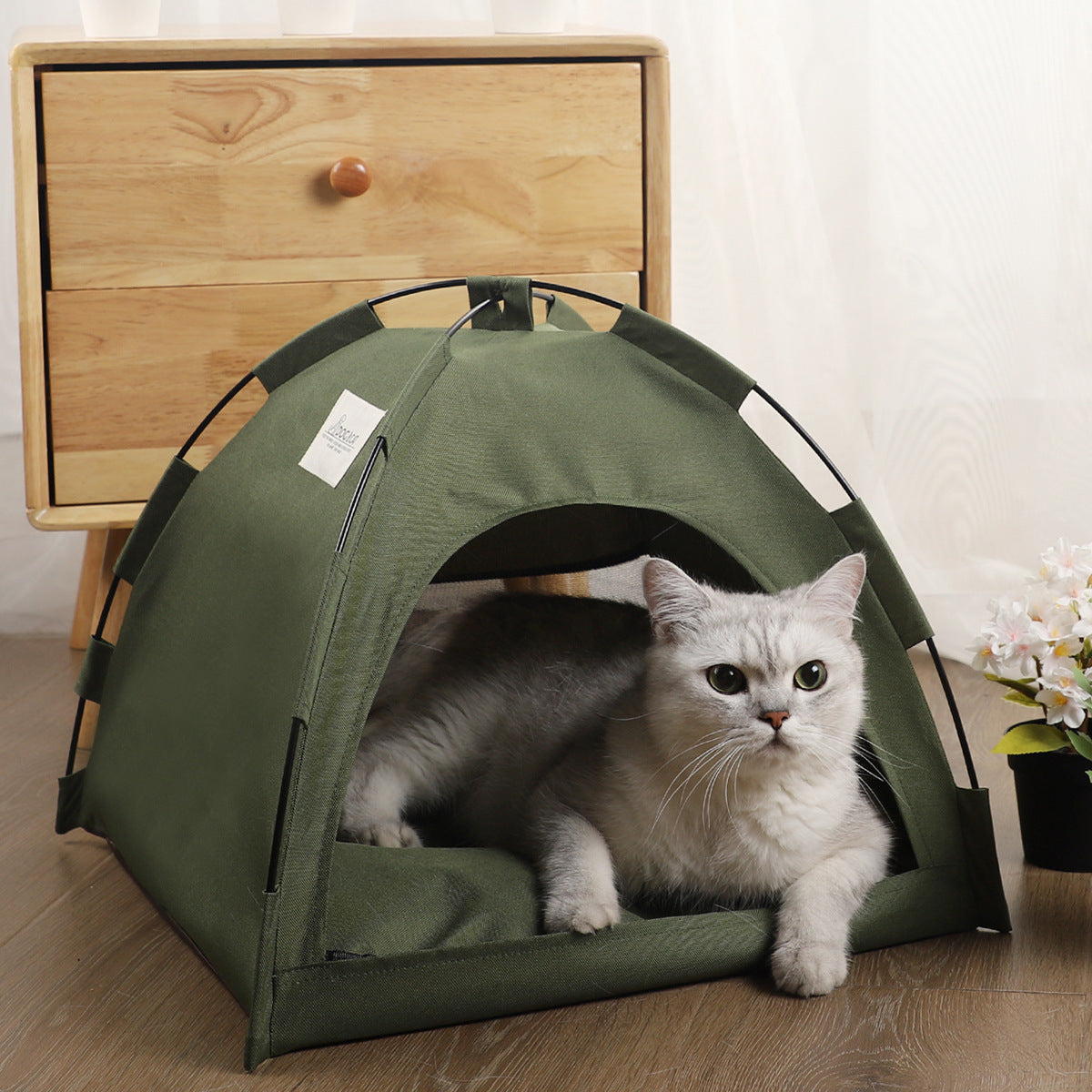 Camping Dog Bed With Cushion