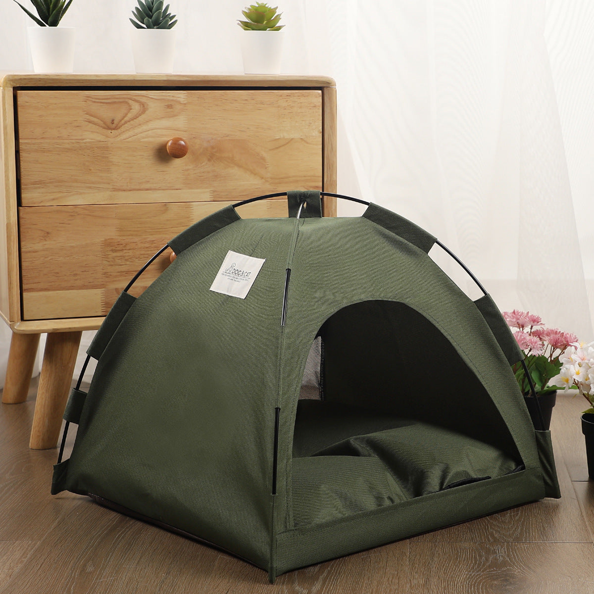 Camping Dog Bed With Cushion